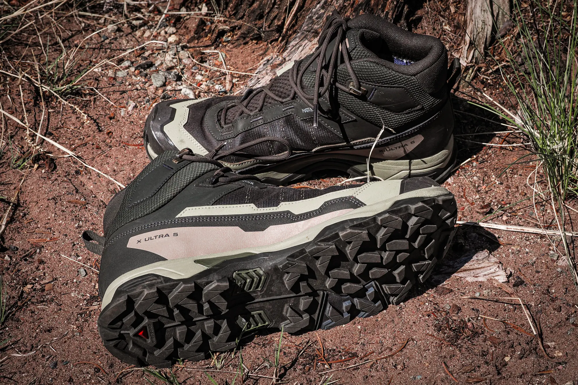 The Salomon X Ultra 5 Mid GTX hiking boot;