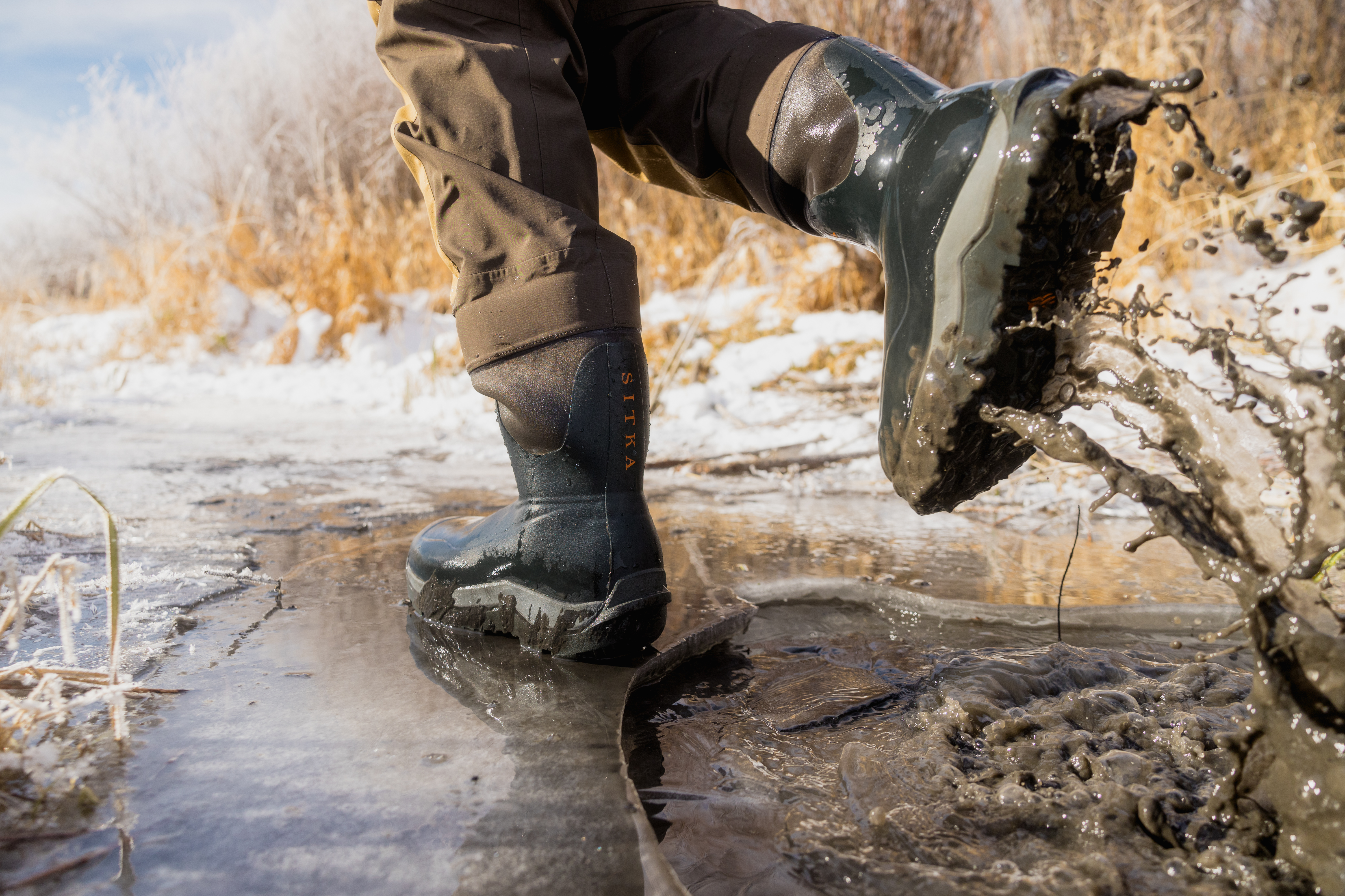Boots on the Sitka Delta Pro Zip GTX waders