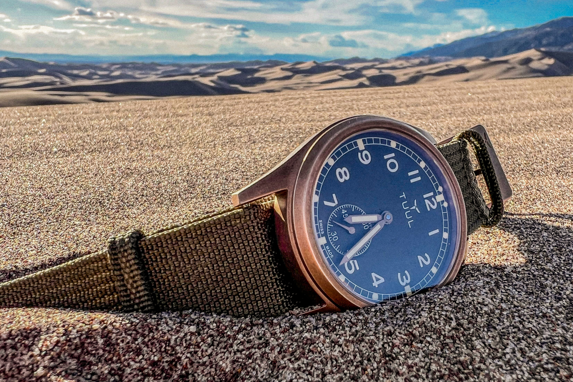 TUUL Filthy 13 watch on sand