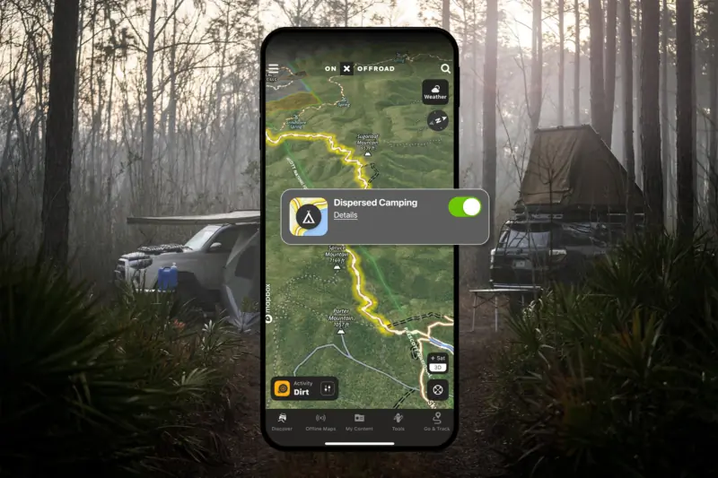 onX Launches Dispersed Camping Layer: Detailed Maps on Where to Camp for Free