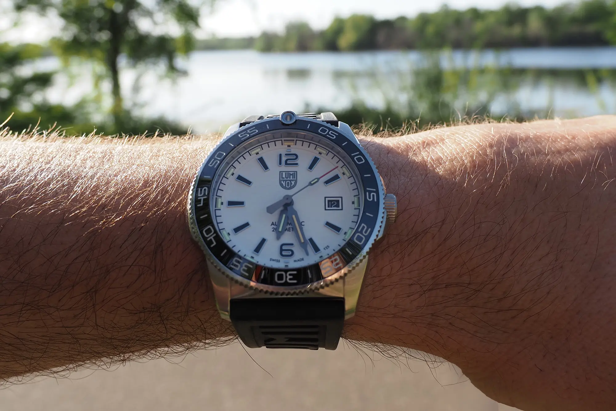 luminox midnight mariner watch on wrist