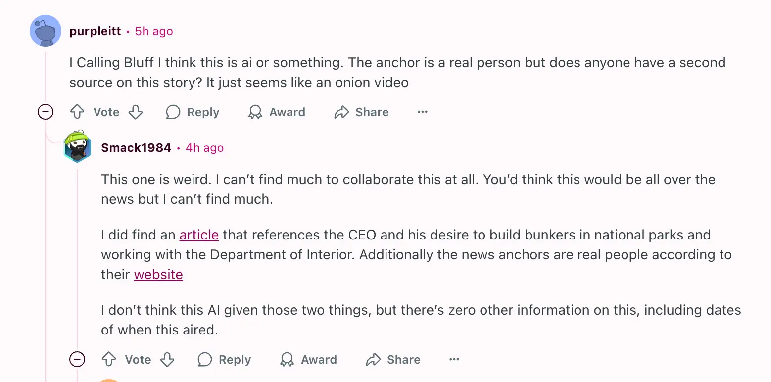 deepfake ai news reddit comment