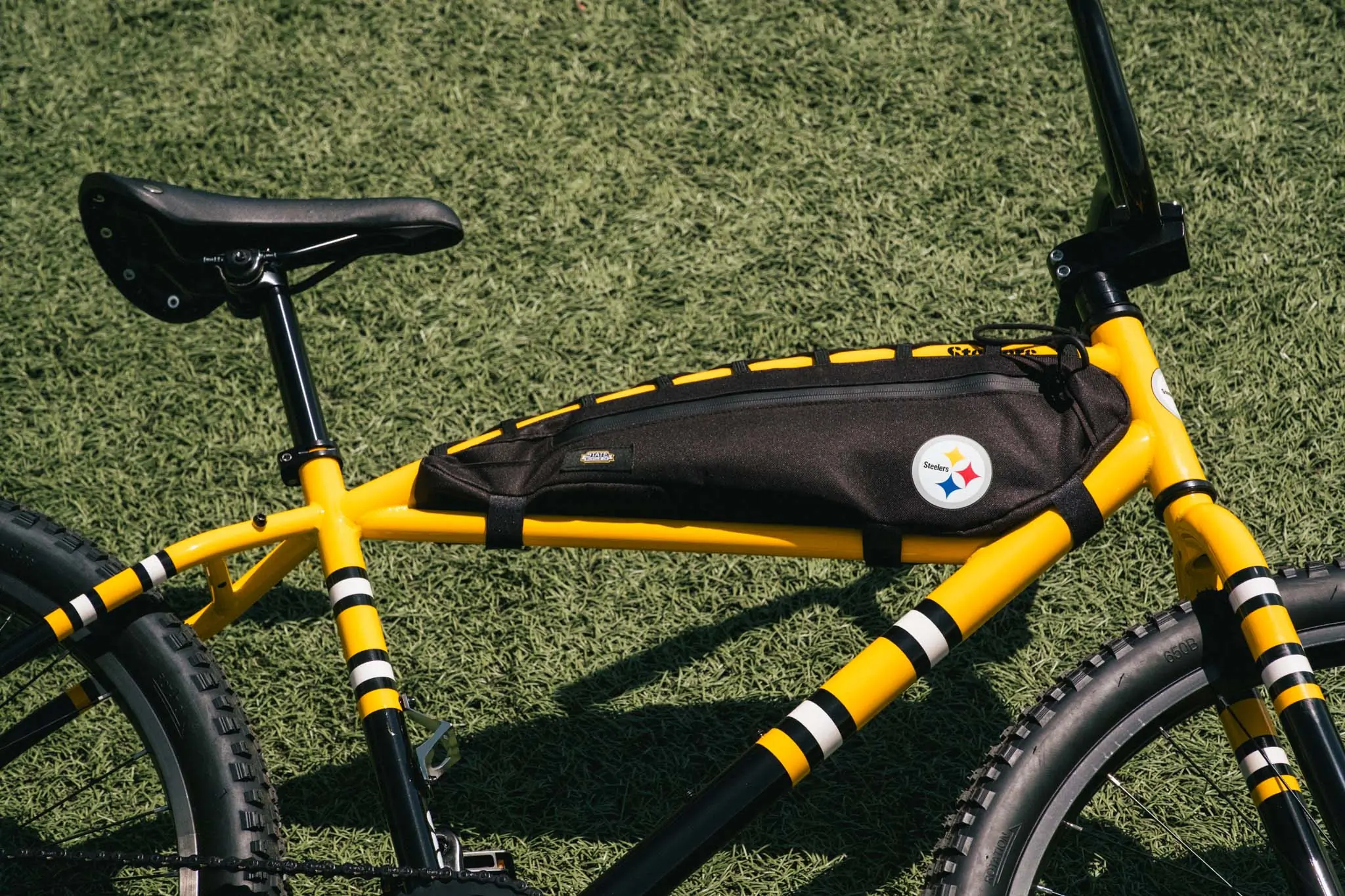 State Bicycle Co nfl steelers bike with top tube bag