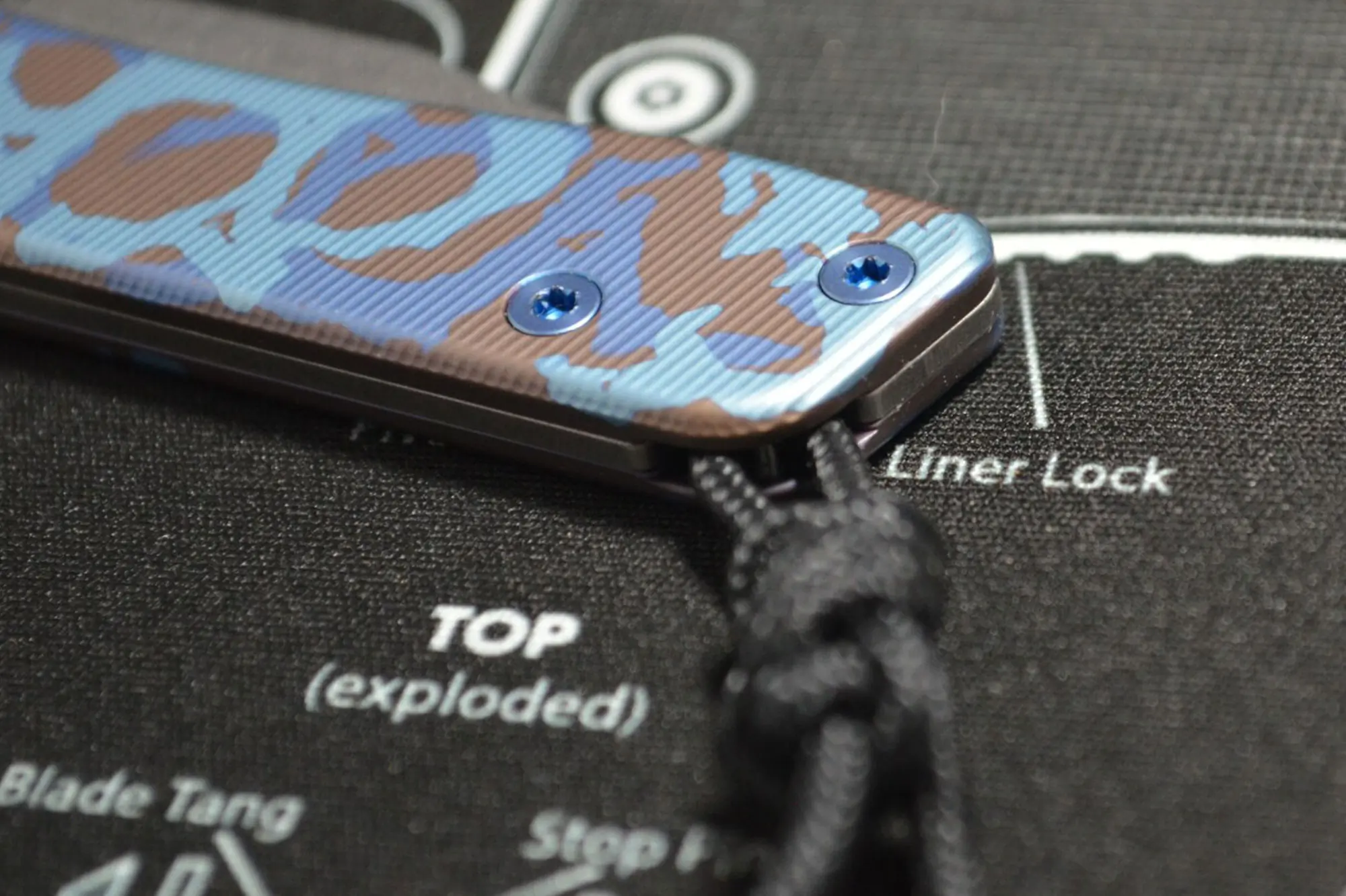 Tactile Knife Co Bexar folding knife lanyard attachment point 