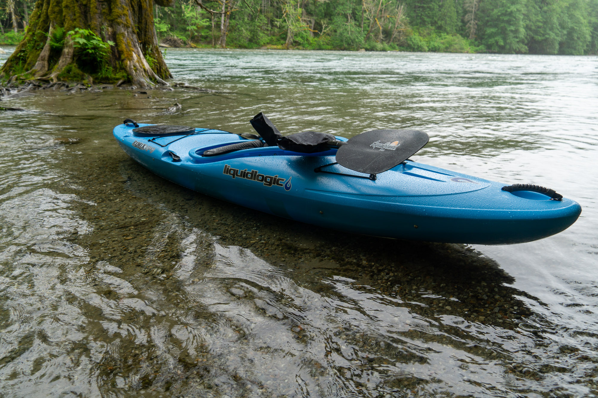 the liquidlogic remix xp kayak in the skagit river