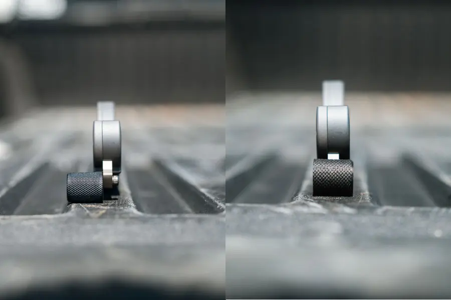 Evolution Outdoors Shadow Thumb Button Release on the surface