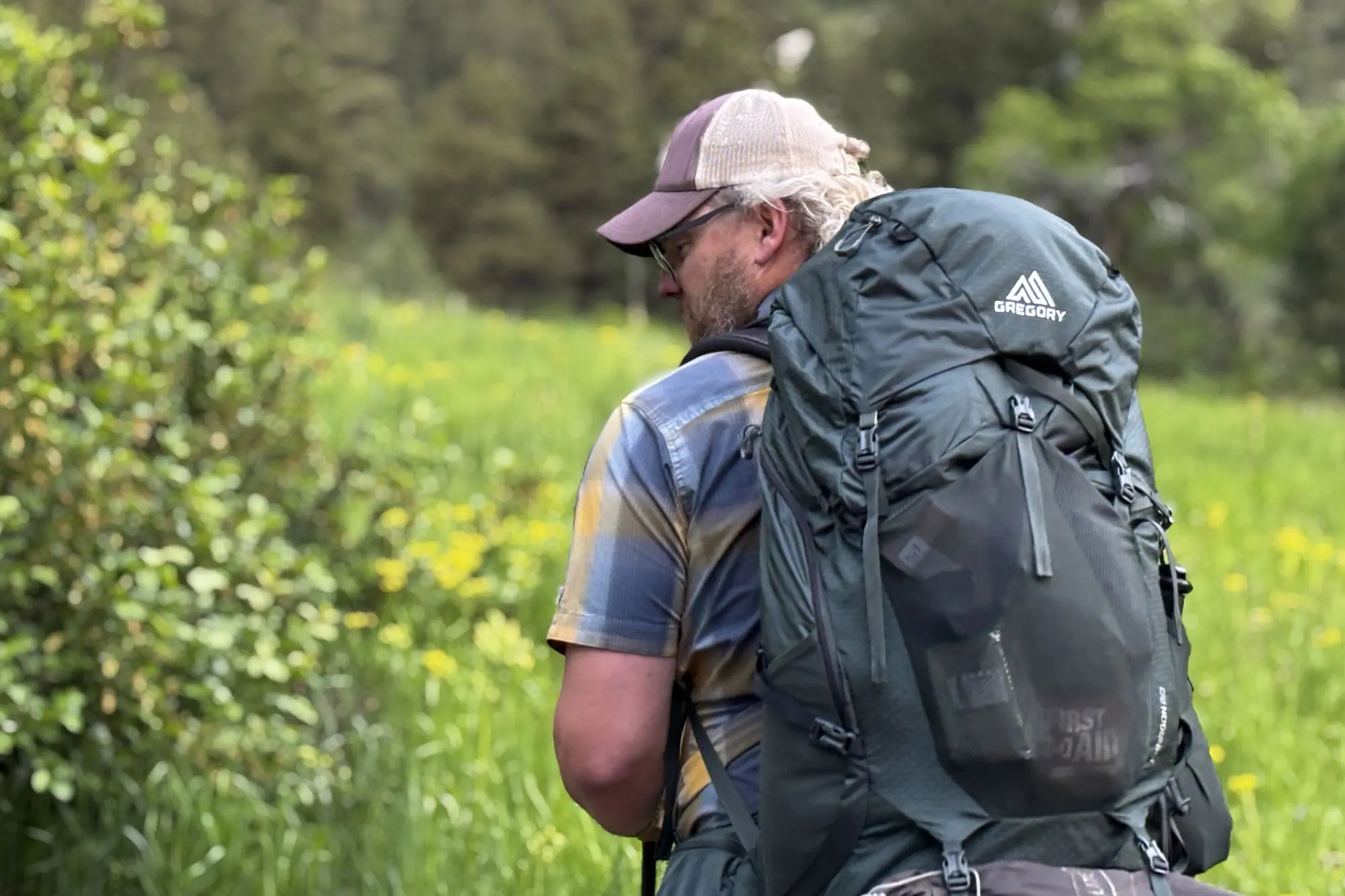 wearing the Gregory Paragon Pack