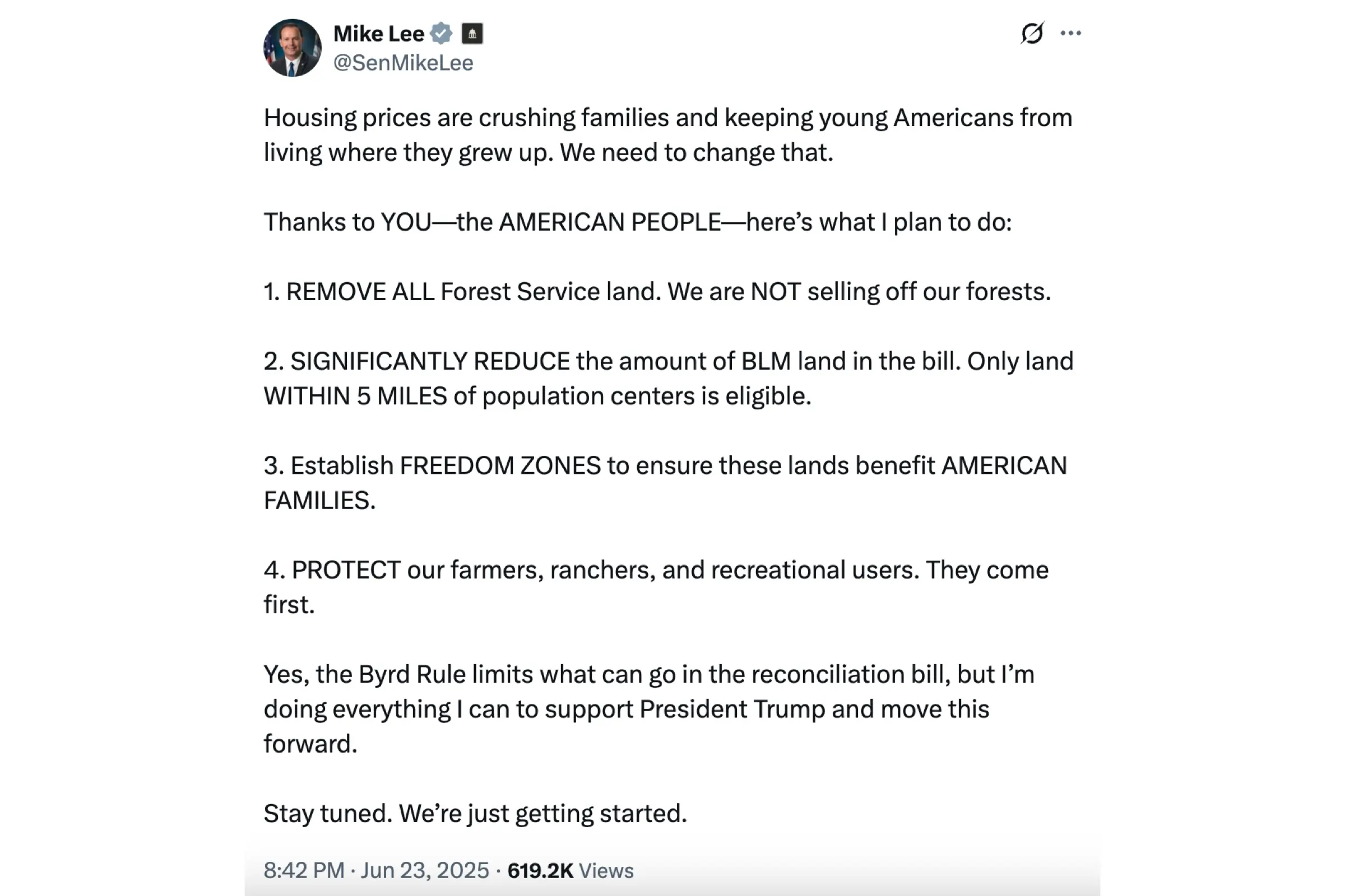 Public Land Sell Off Sen. Mike Lee