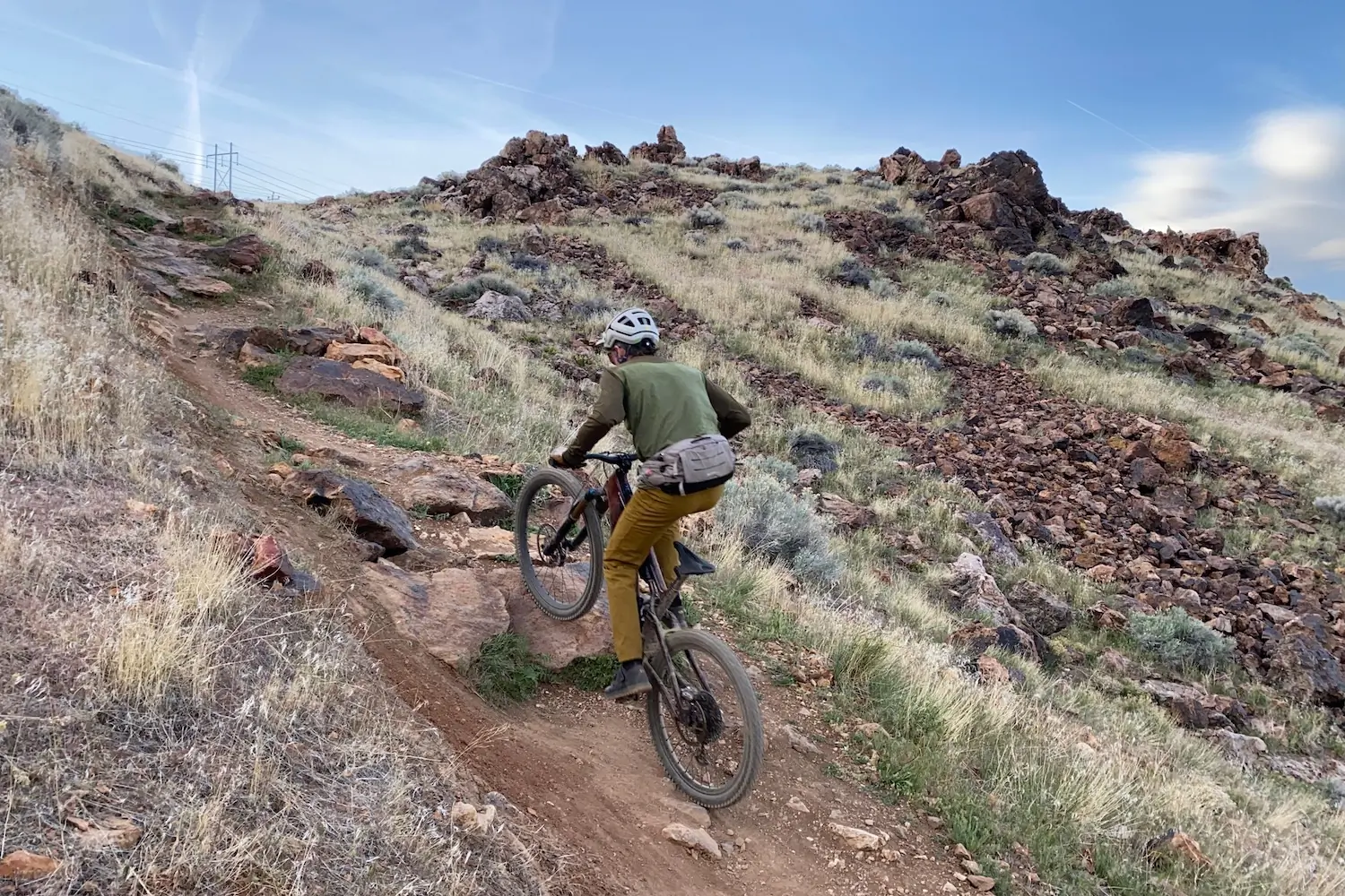Climbing up an absurdly steep trail on the Turbo Levo 4