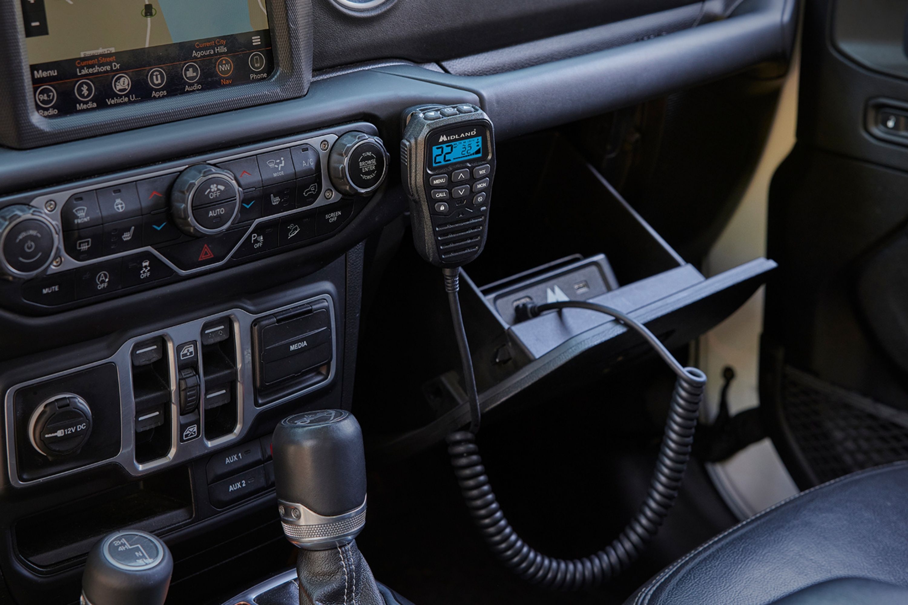 Midland MXT575 with hideaway radio unit