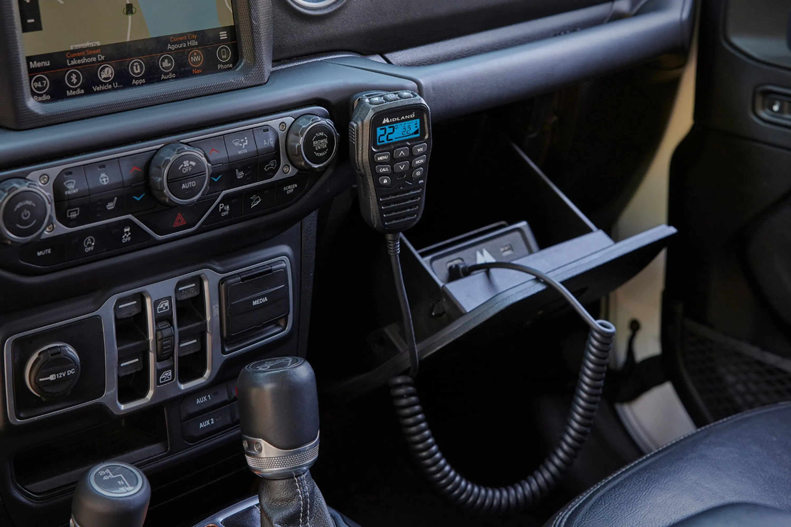 Midland MXT575 with hideaway radio unit