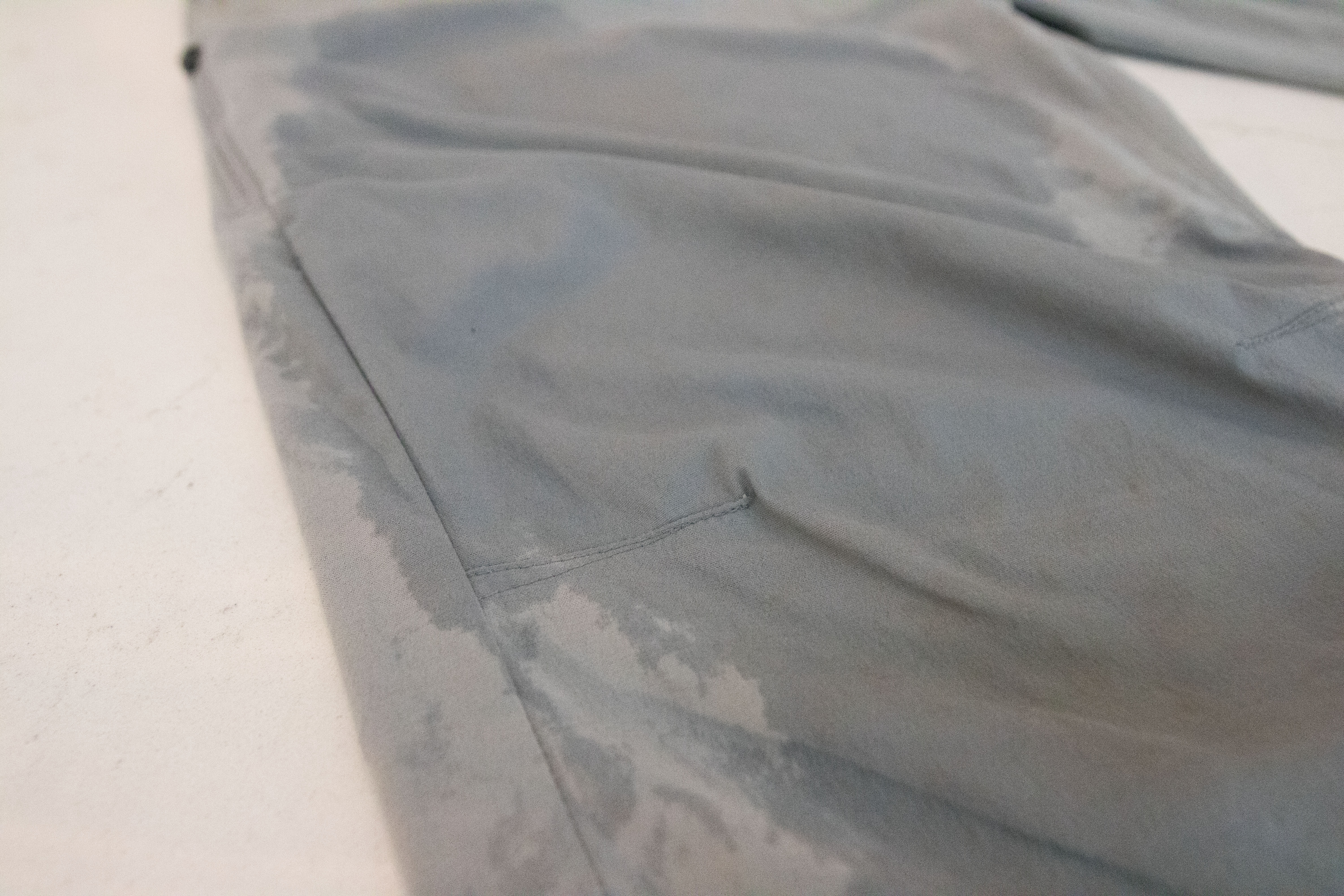 Pants soaked with water