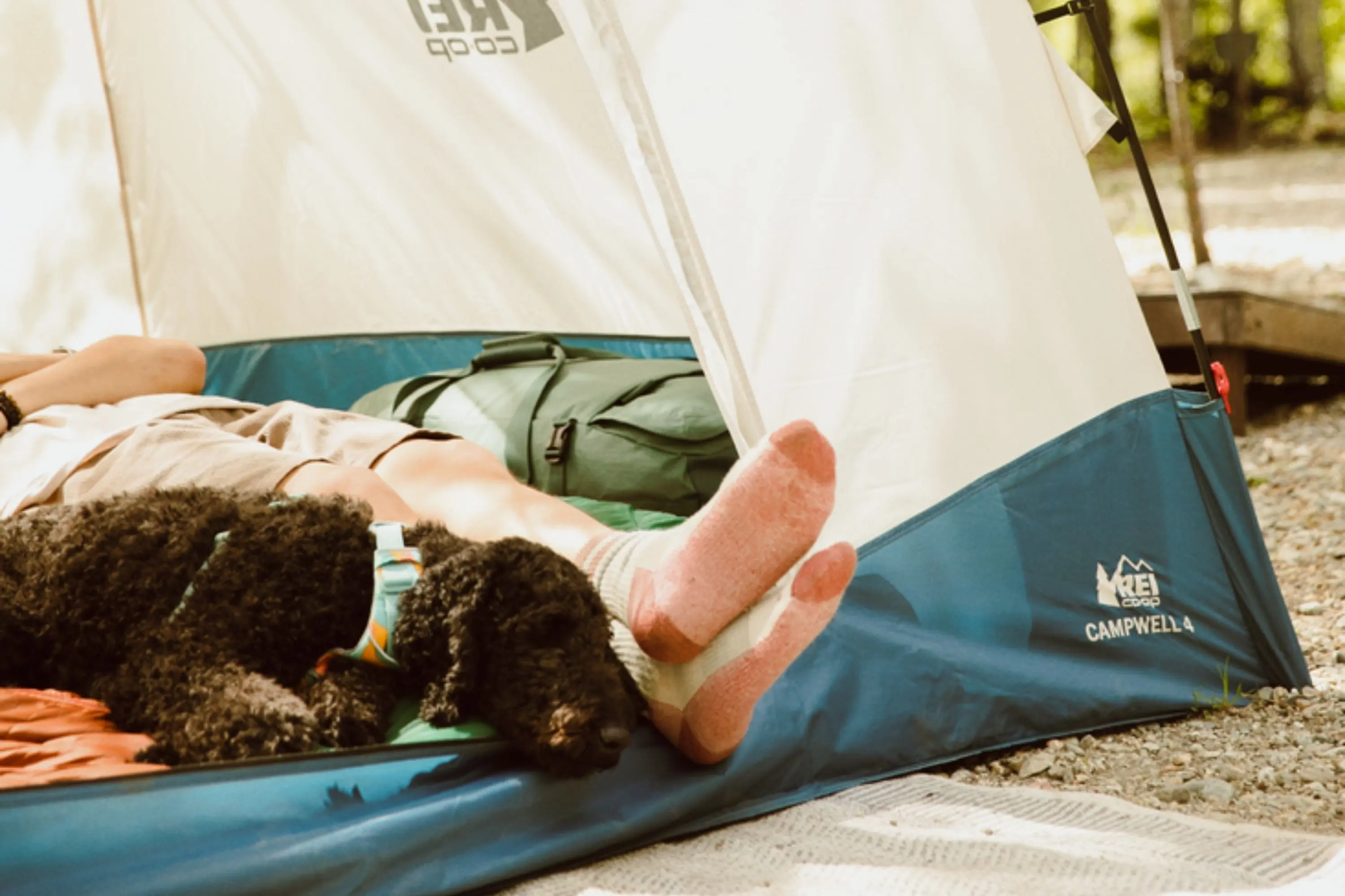 Camping with gear from REI