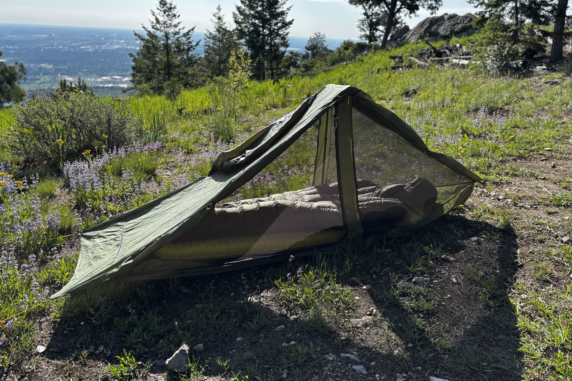 Skyscape Trekker Backpacking Tent converted into a net tent