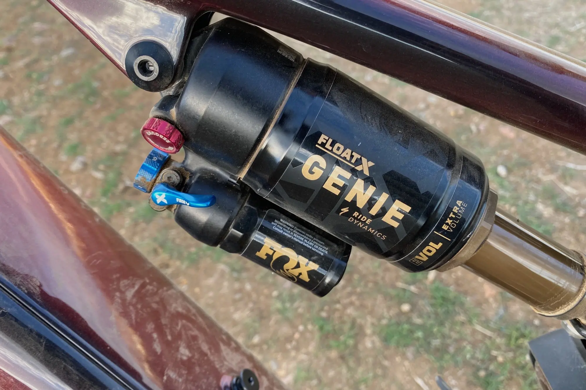 The Fox Float X Genie shock on the levo 4