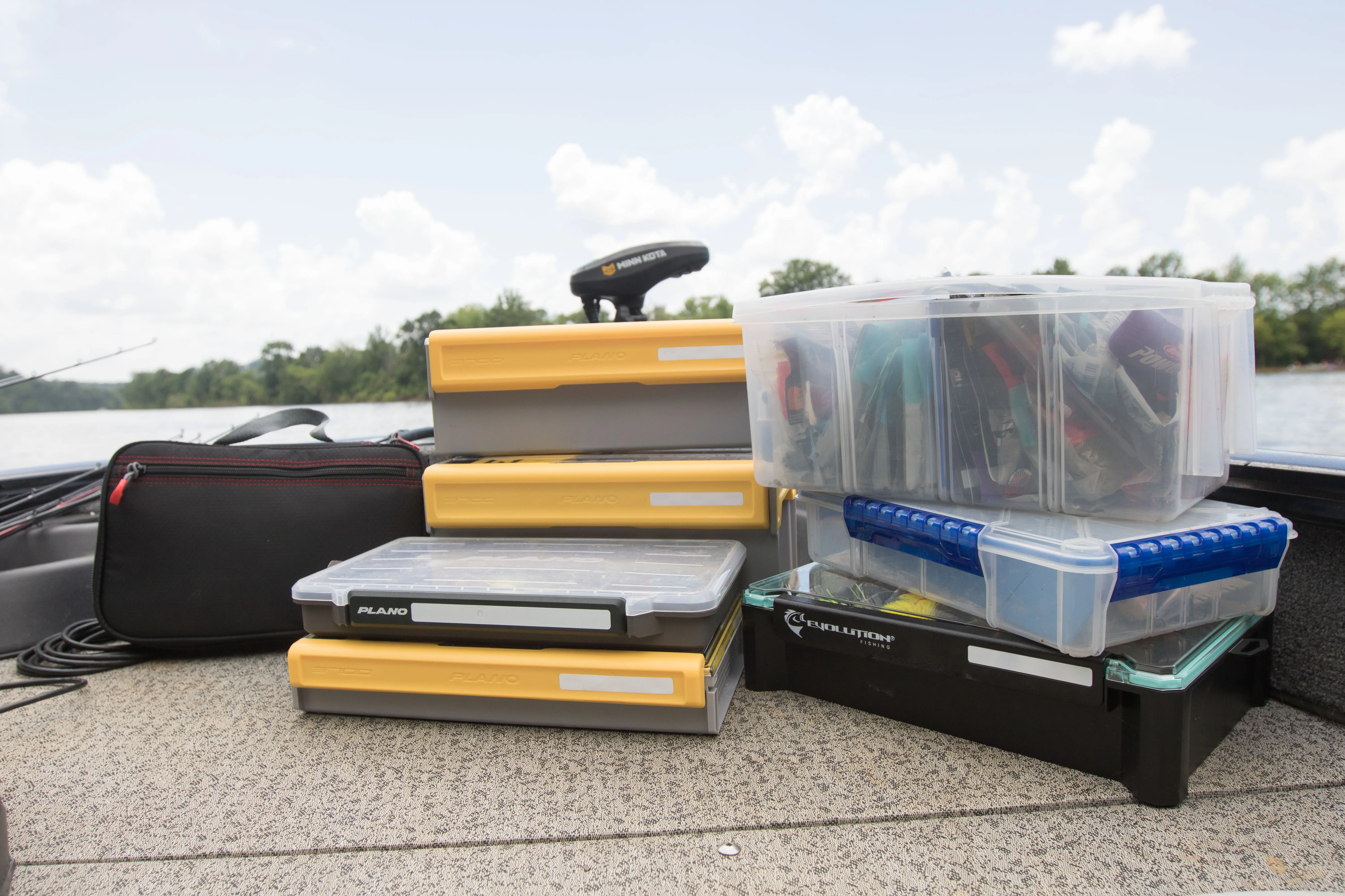 Some of the Best Tackle Boxes of 2025 on a boat deck