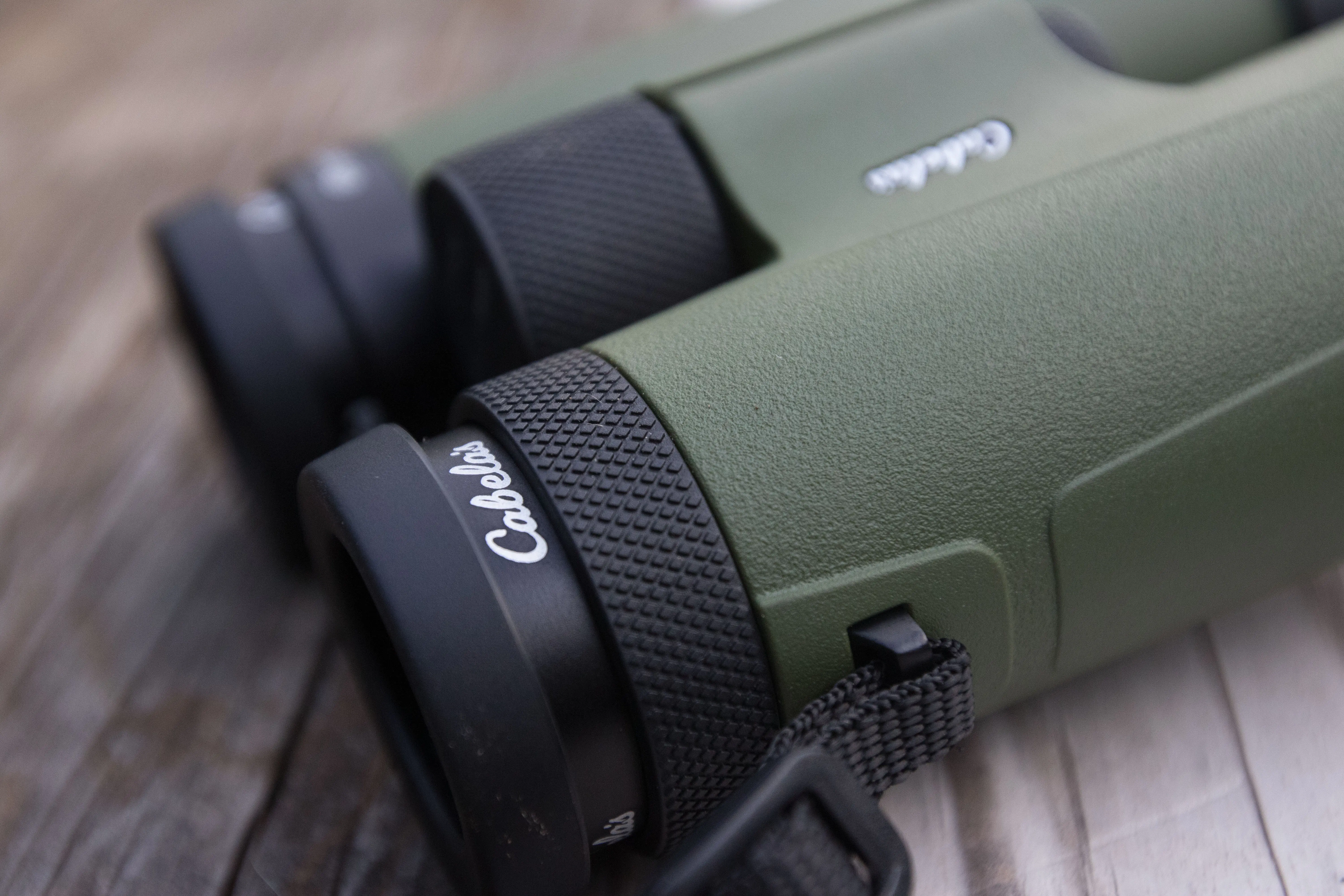 The textured diopter knob on the Cabela's Intensity ED binoculars