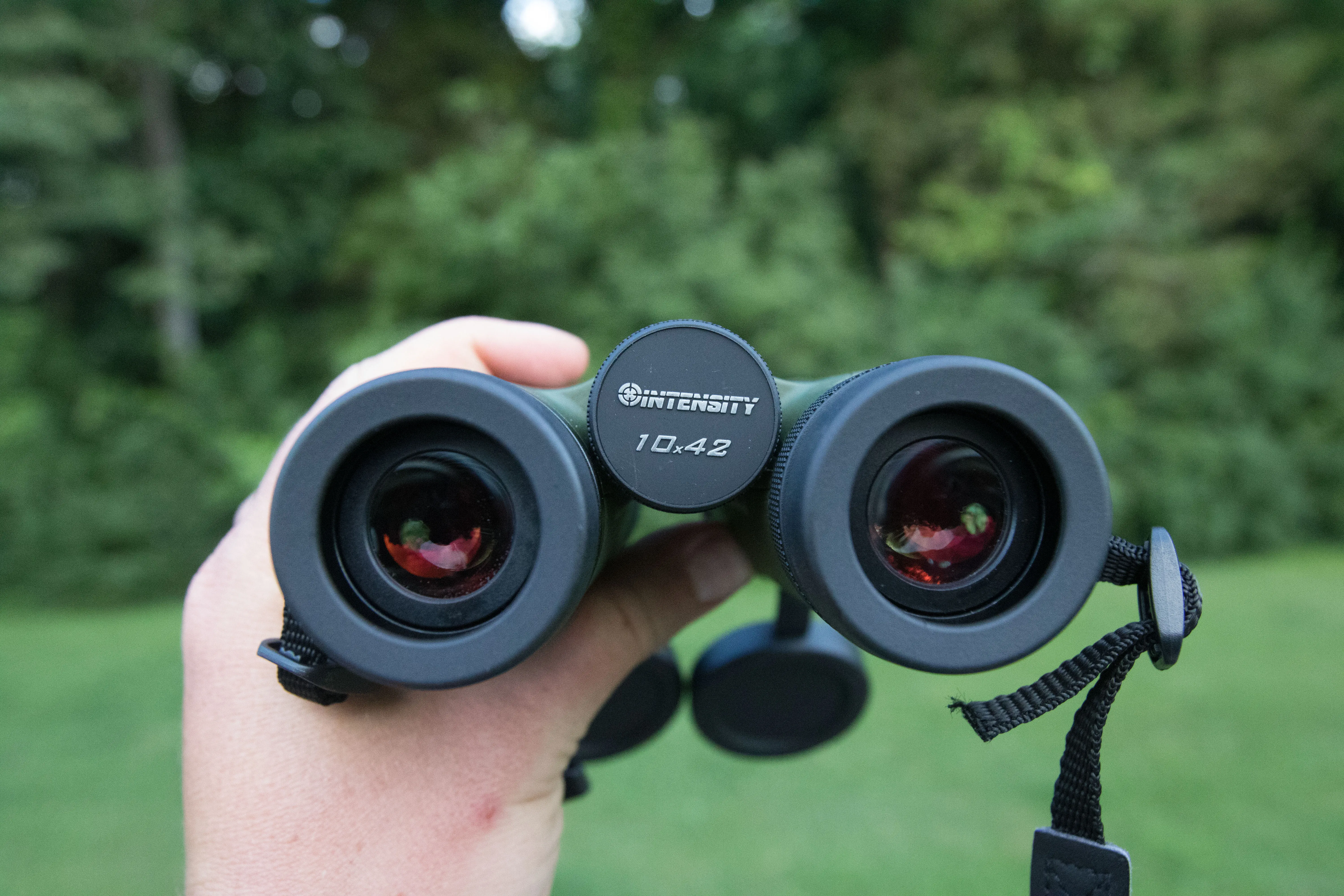 View behind the Cabela's Intensity ED binoculars