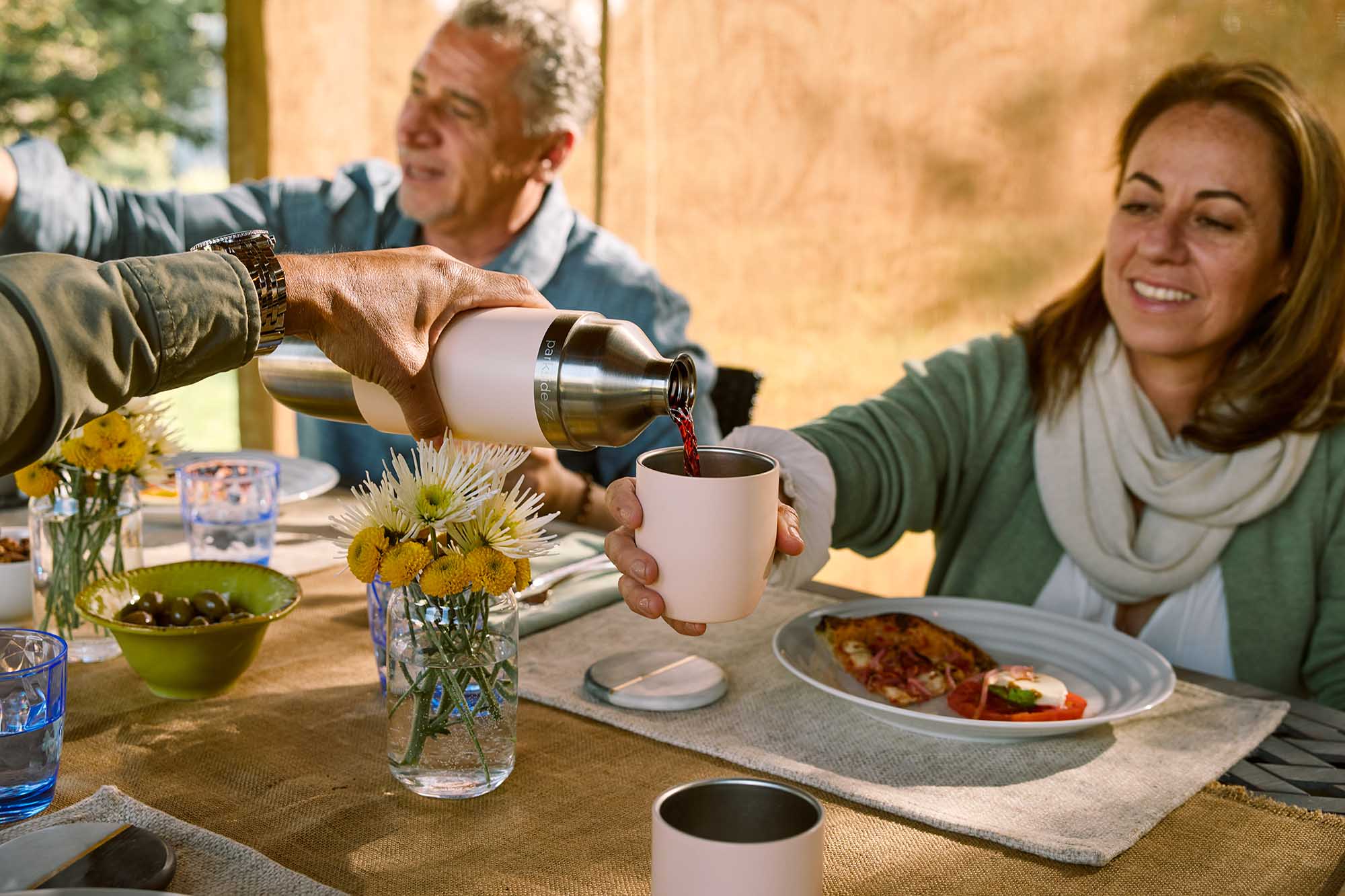 high camp flasks dinner photo