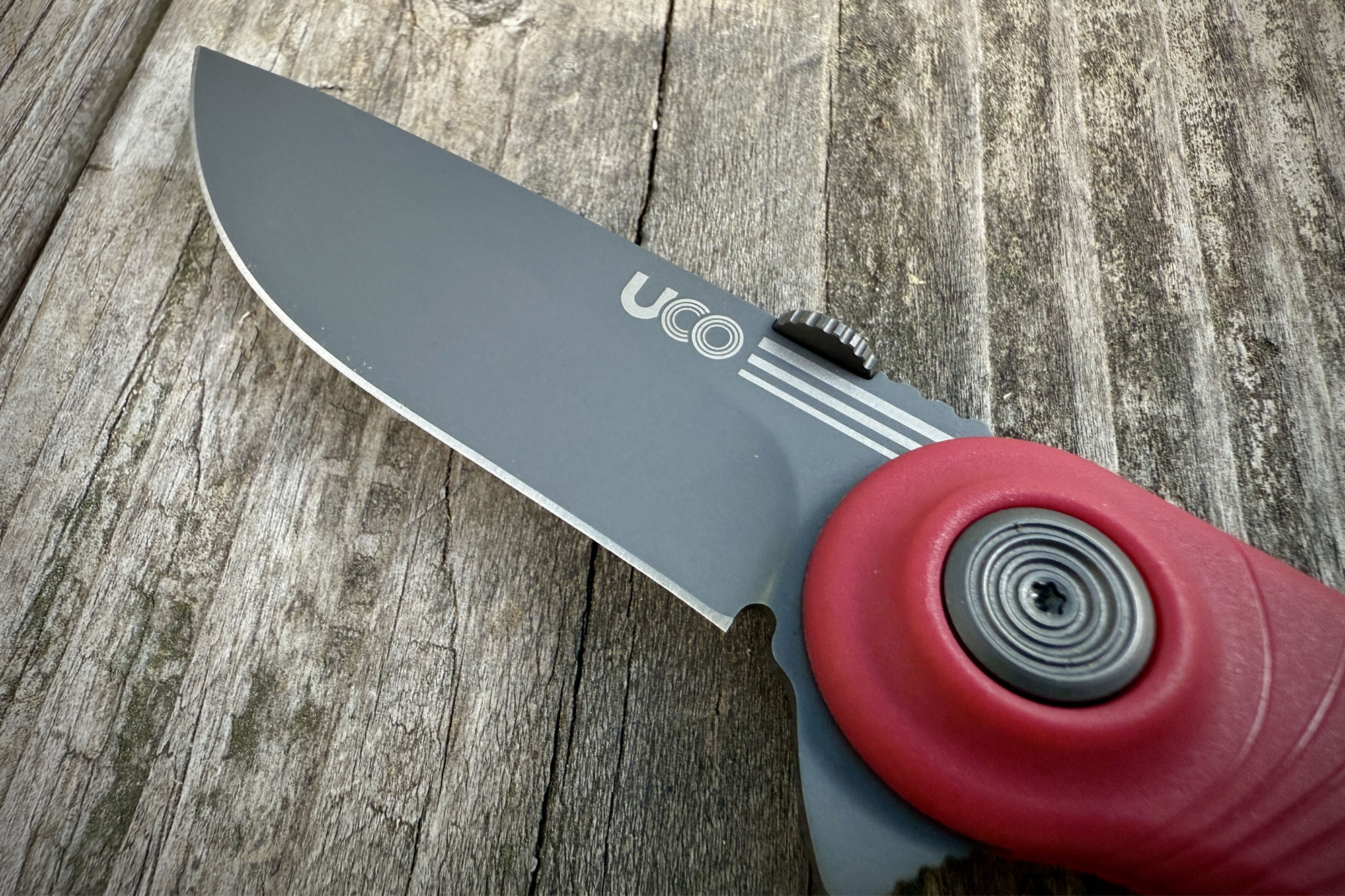 the Whidbey knife blade closeup