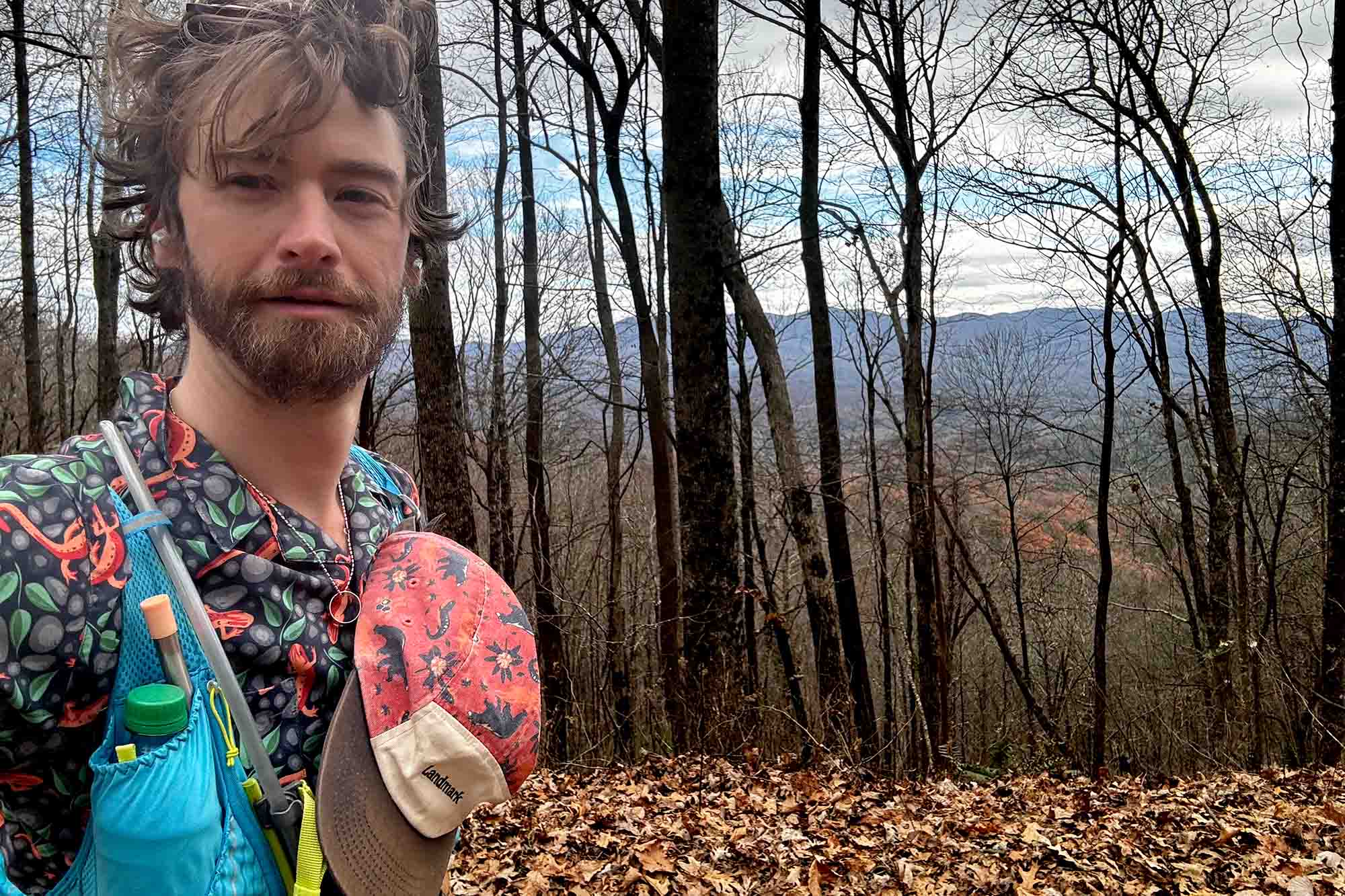 town shirt hike with button-up camp shirt