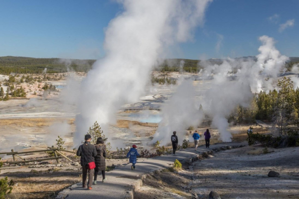 Stunning Blue Pool Emerges After Yellowstone Explosions