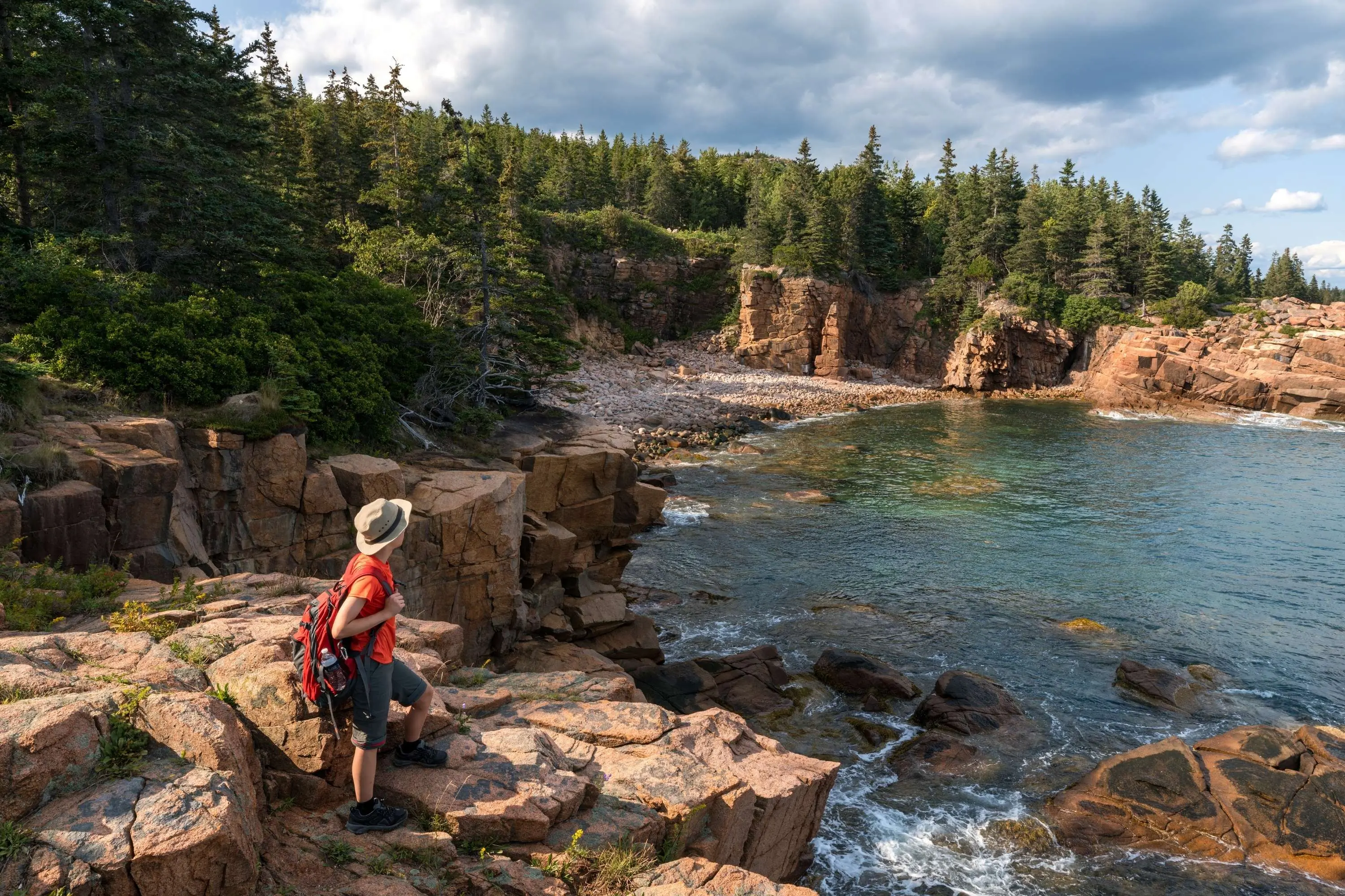 Hiking in Acadia National Park in Maine