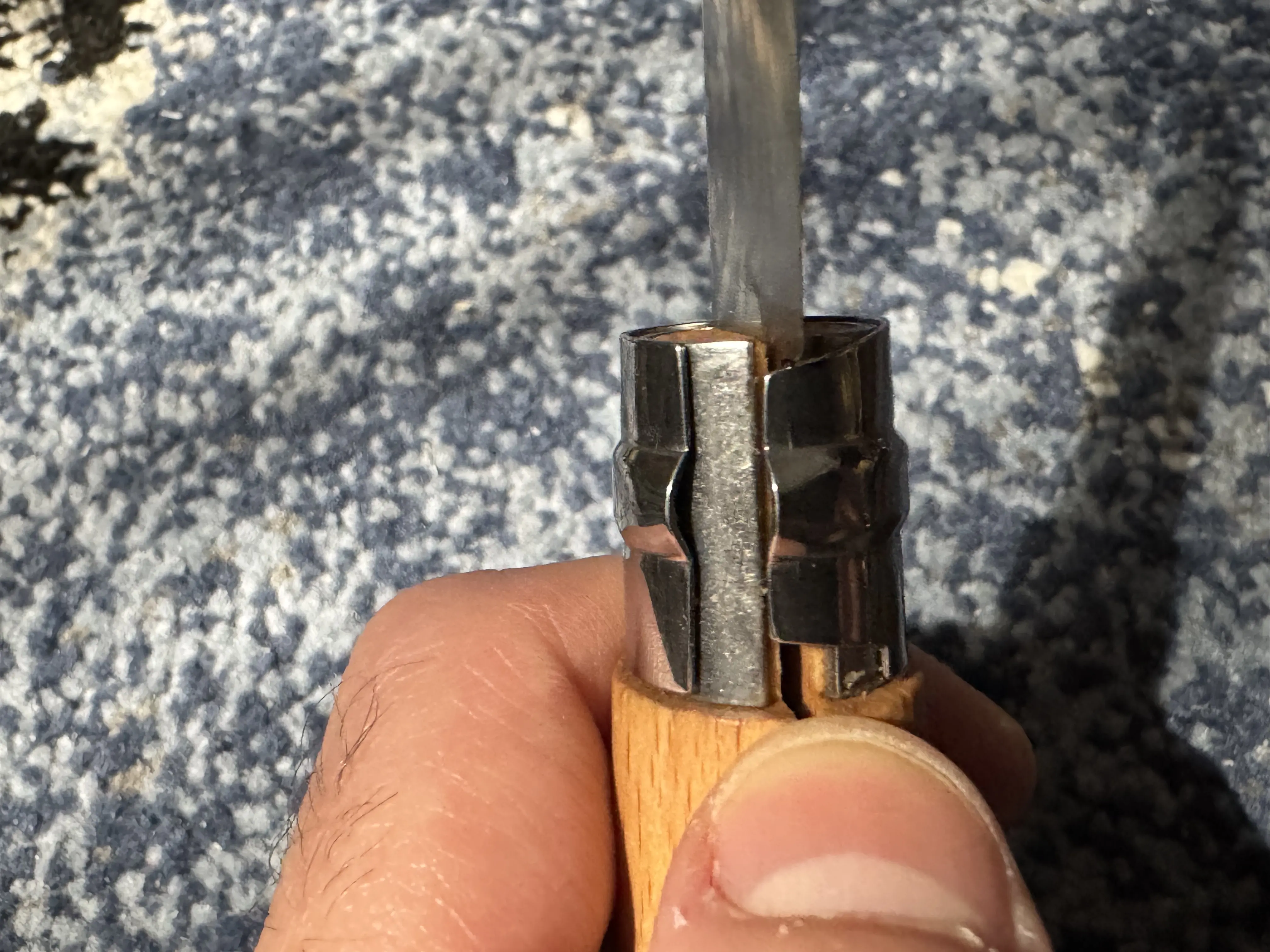 The Virobloc locking ring in the locked-open position