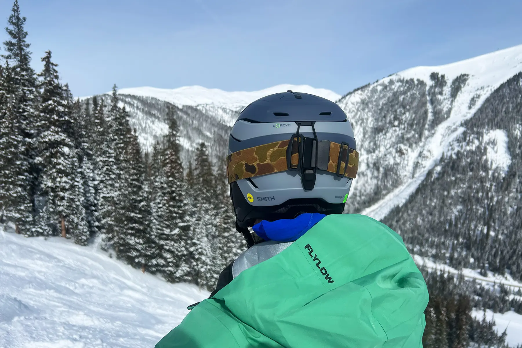 Back of Smith Vantage 2 MIPS ski helmet