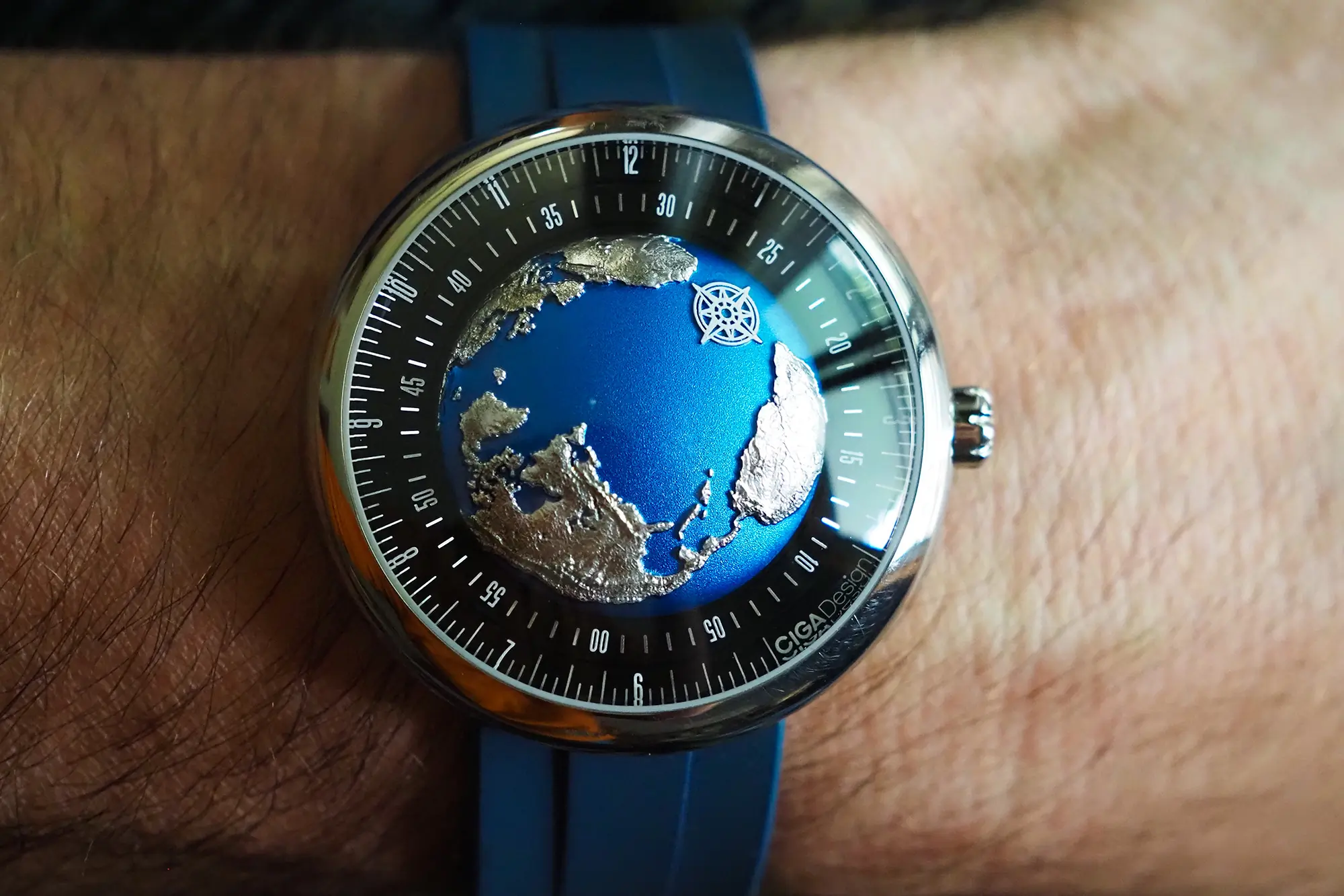 ciga blue planet atlantic on wrist