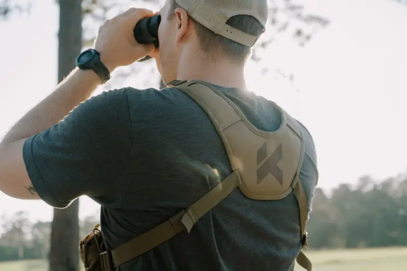 kifaru mesa harness on a man's back