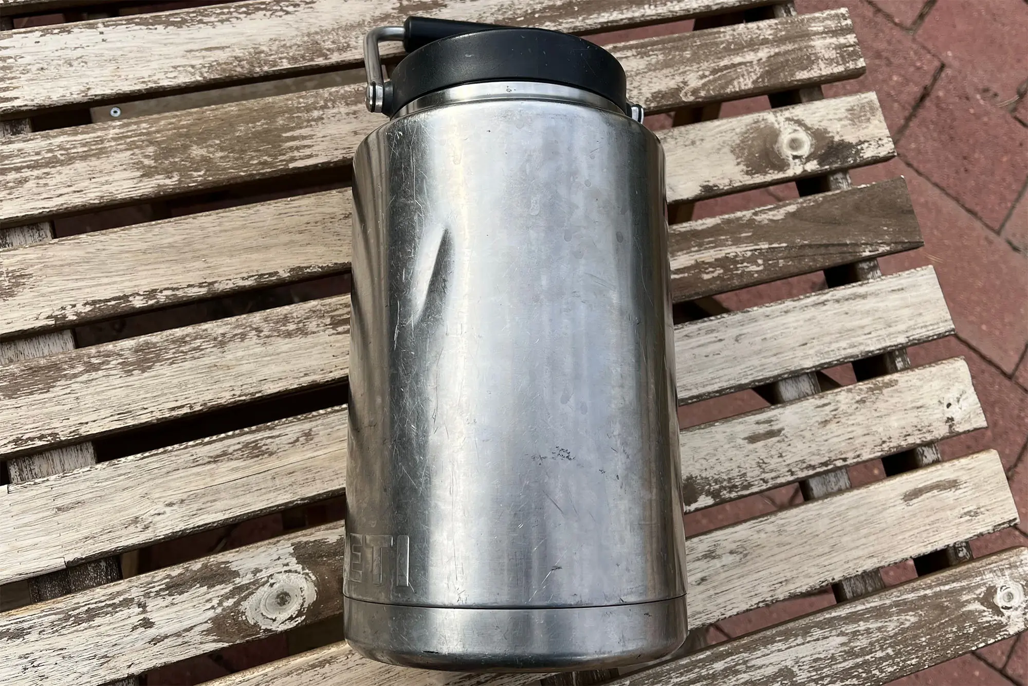 original yeti rambler one gallon jug with dent