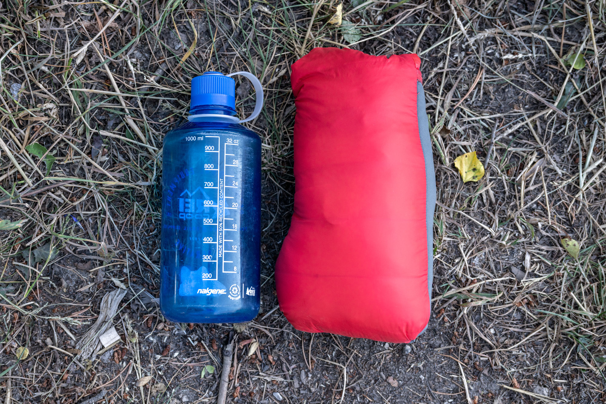 Outdoor Research jacket and a water bottle