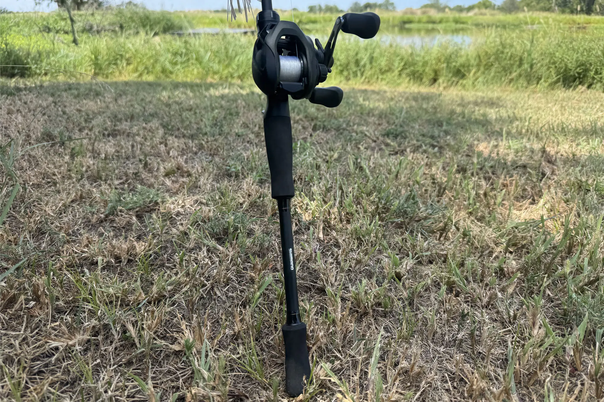 the Shimano Caius casting combo closeup
