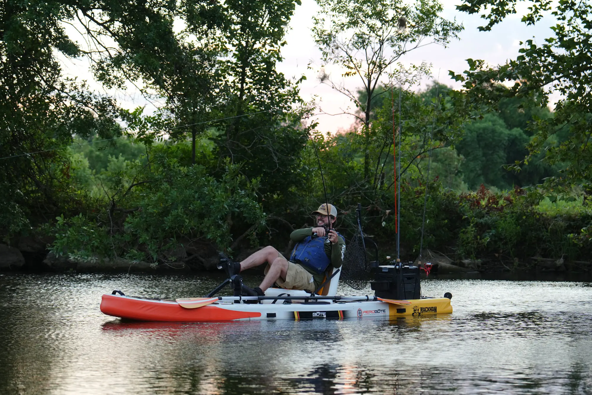 a man in a kayak