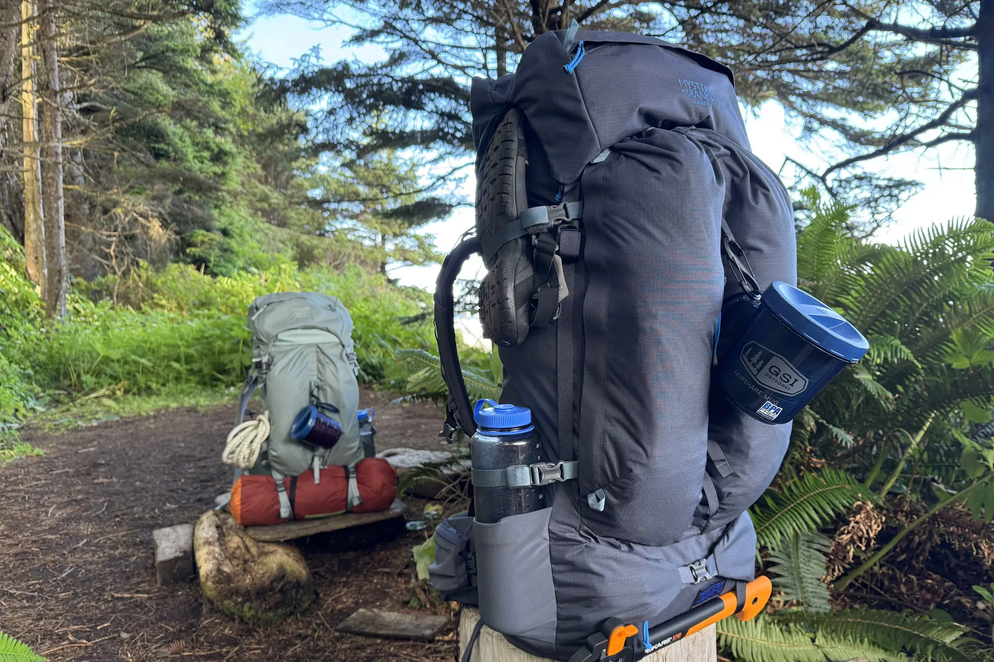 Mystery Ranch Glacier pack on the table