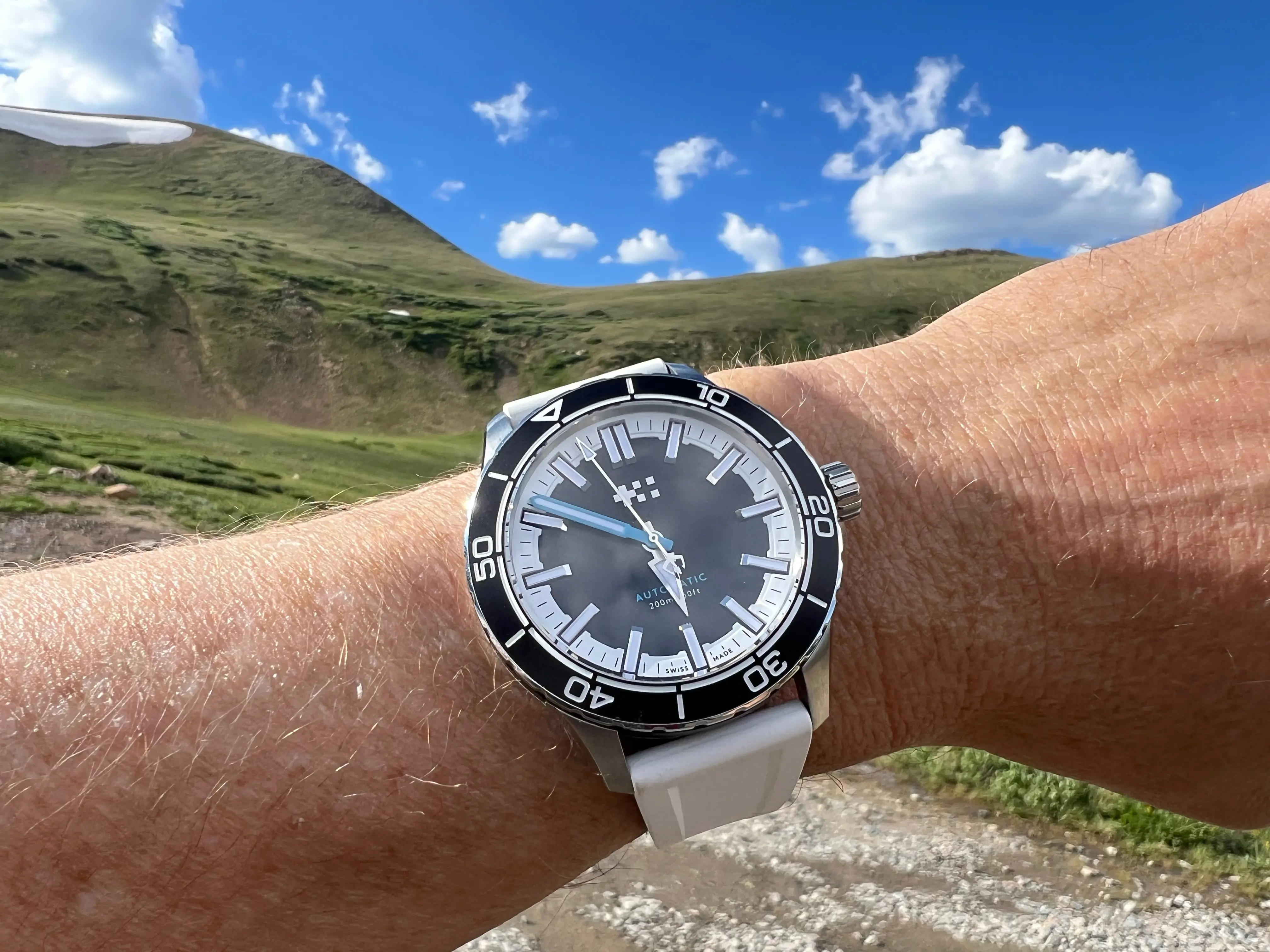 Christopher Ward Trident Reef 44mm on wrist