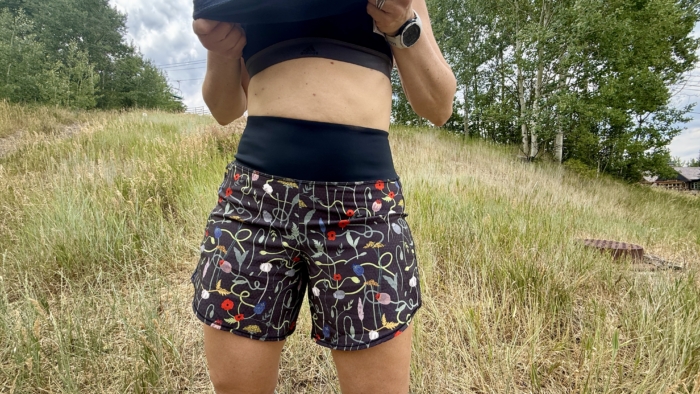 Oiselle High Rise Long Roga Shorts