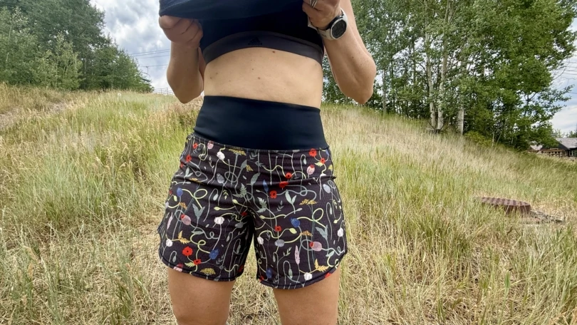 Oiselle High Rise Long Roga Shorts