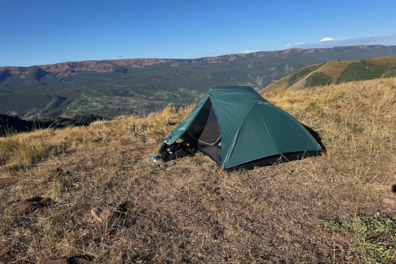 MEC Spark UL 2 Tent on a hill