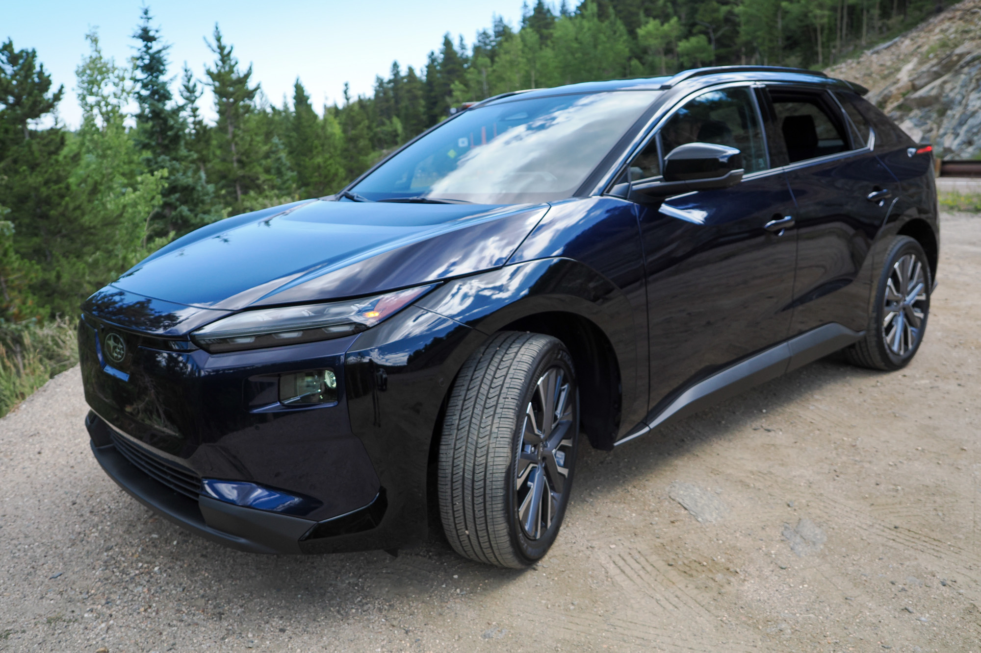 2026 Subaru Solterra reviewed on gravel road
