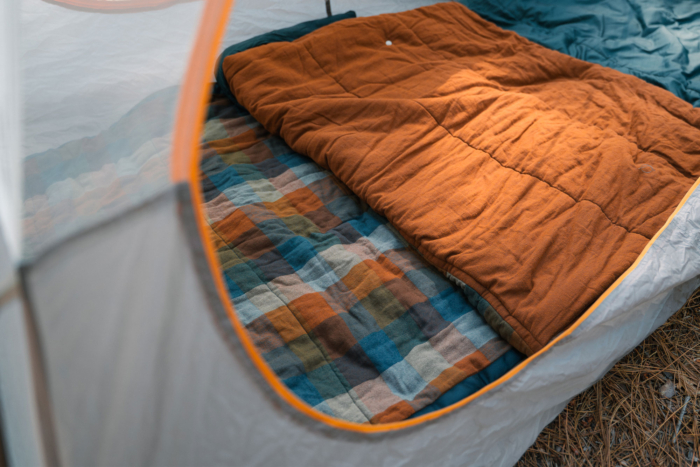 kelty wayback in a tent