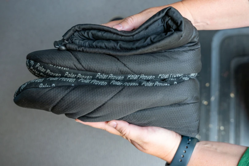 holding Baffin Cush Booties