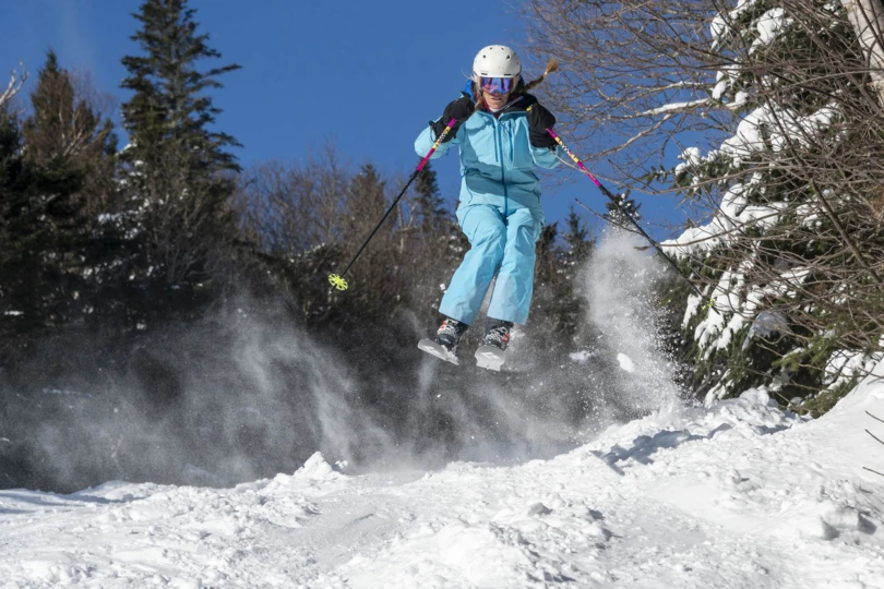 jumping in Black Diamond Impulse Ti 104 W