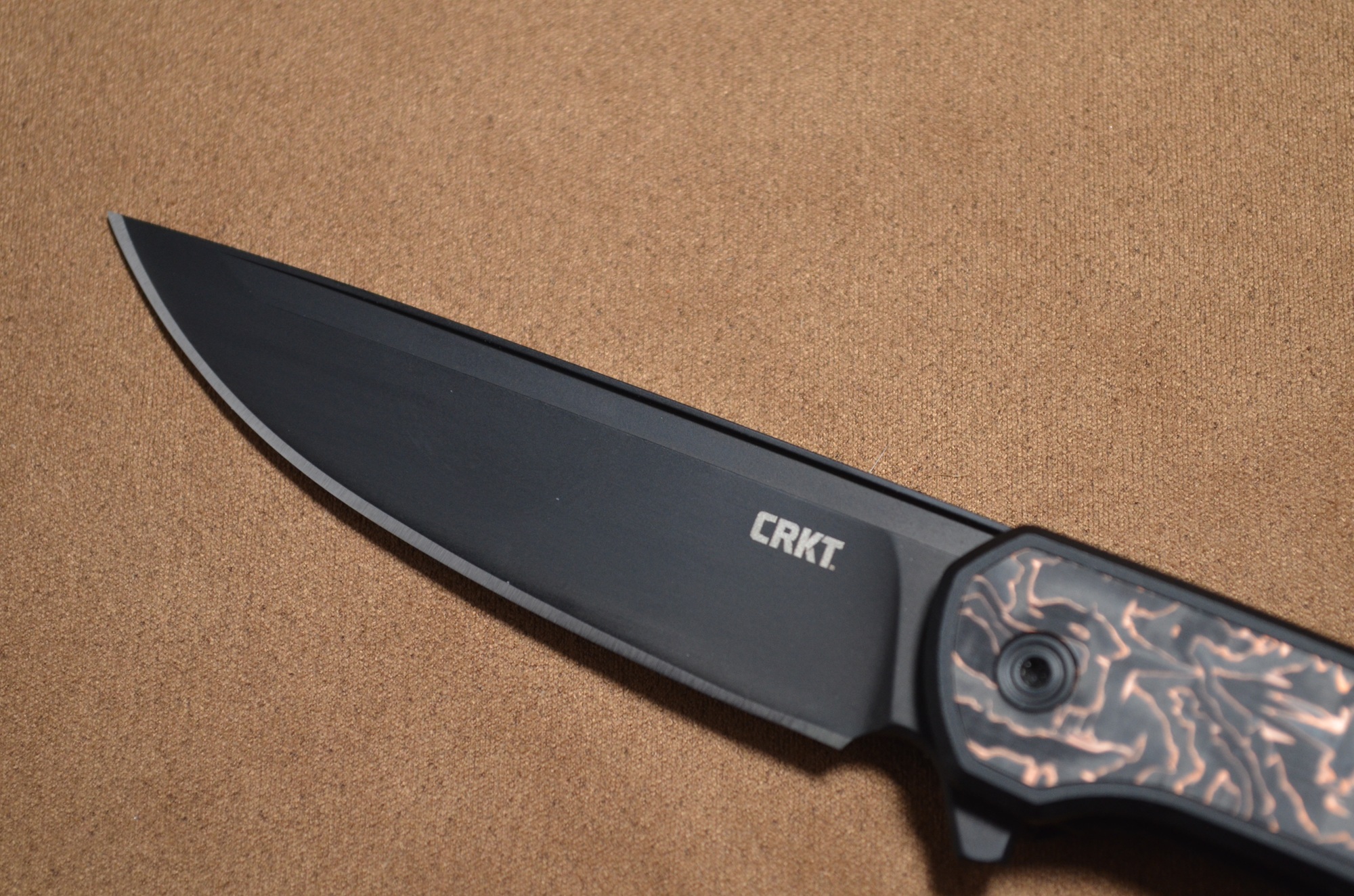 Close-up of the CRKT Q Compact Liner Lock blade