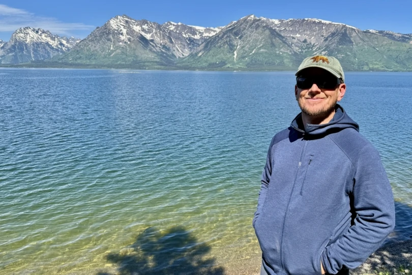 Manwearing the Outdoor Research Crescent Full Zip Hoodie