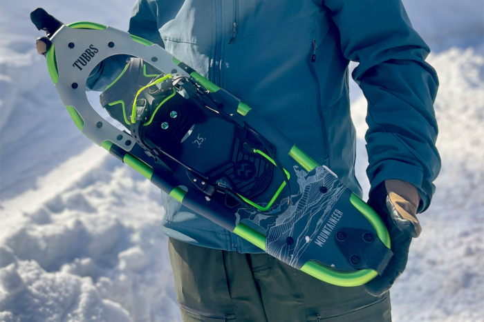 Tubbs Mountaineer snowshoe held in hand