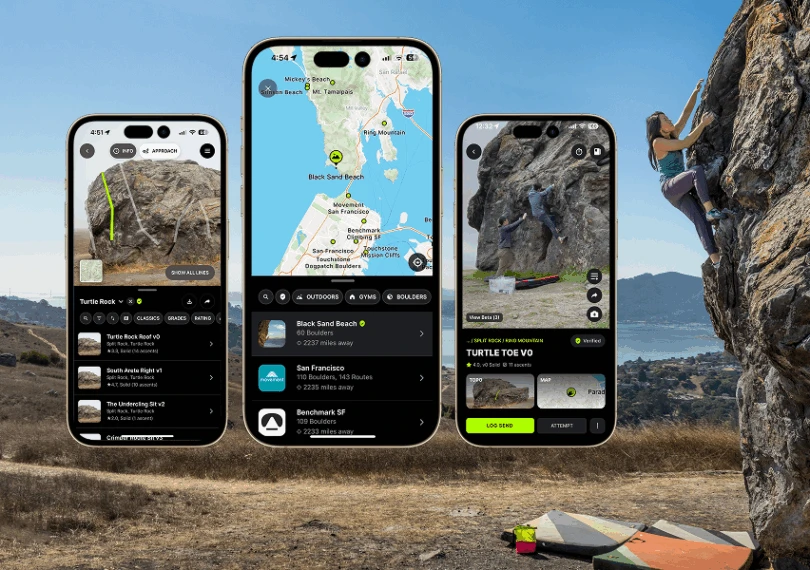 three iphones with apps displayed