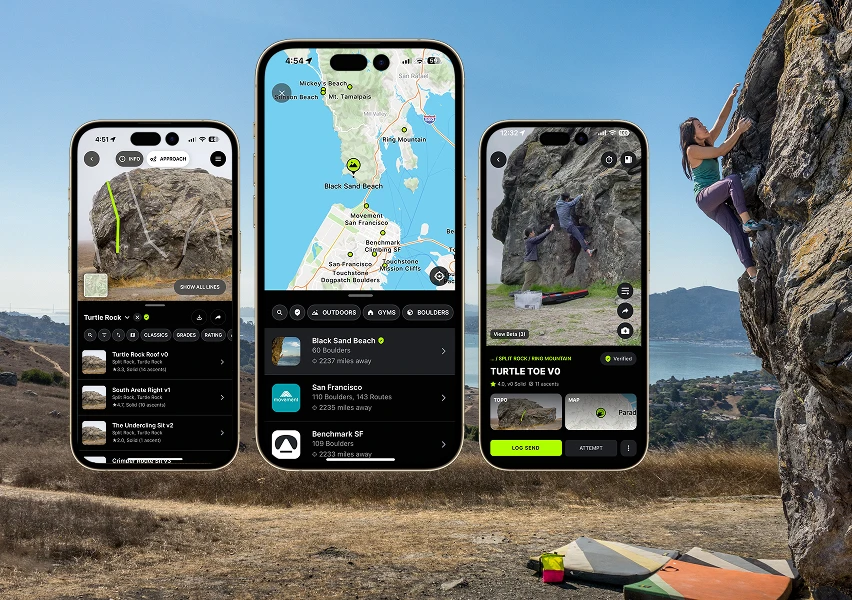 three iphones with apps displayed
