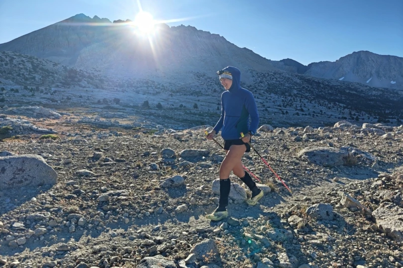 Trail runner in the mountains